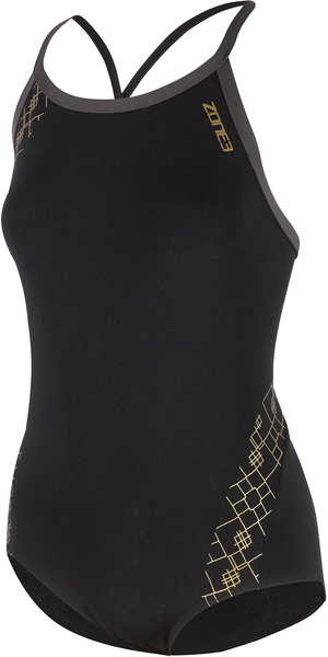 Zone3 Mujer Bañador Iconic Bound Back SW20WIB - Black / Gris / Gold
